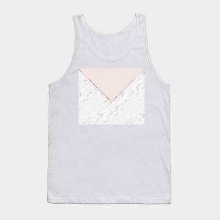 Peony blush geometric marble Tank Top